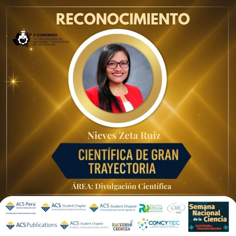 RECONOCIMIENTO CIENTÍFICA DE GRAN TRAYECTORIA